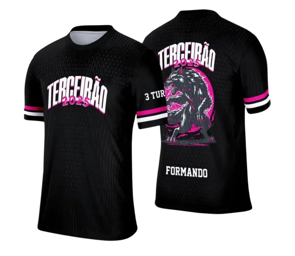 Camiseta Terceirão Lobo – Uniforme Escolar Criativo para Concluintes