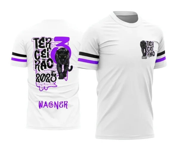 Estampa Para Camiseta Escolar – Arte Vetor - Uniforme Concluintes 2025 – Terceirão: Estilo Pantera