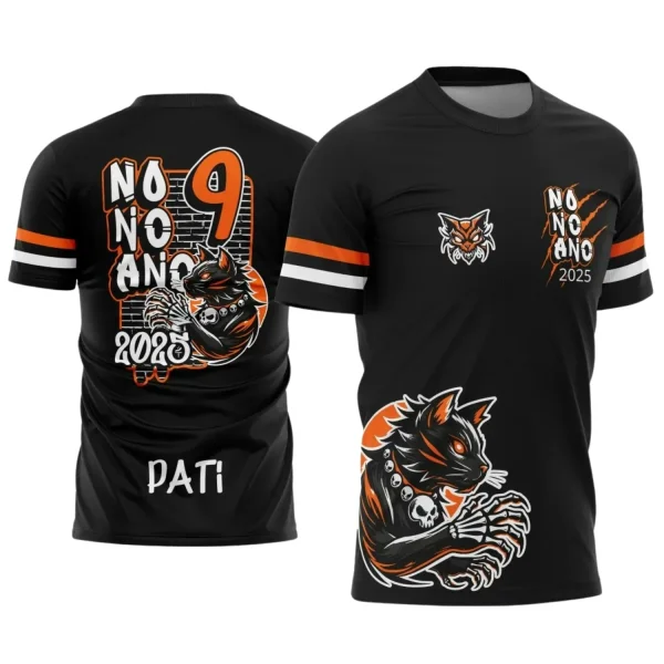 Estampa Para Camiseta Escolar Nono Ano – Arte Vetor - Uniforme Concluintes 2025 – 9º Ano 2025: Estilo Gatinho