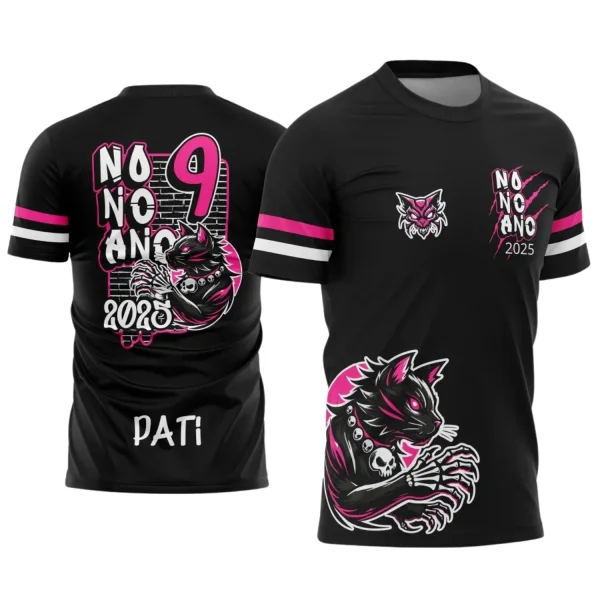 Estampa Para Camiseta Escolar Nono Ano – Arte Vetor - Uniforme Concluintes 2025 – 9º Ano 2025: Estilo Gatinho