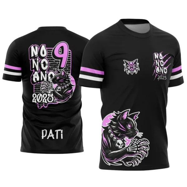 Estampa Para Camiseta Escolar Nono Ano – Arte Vetor - Uniforme Concluintes 2025 – 9º Ano 2025: Estilo Gatinho