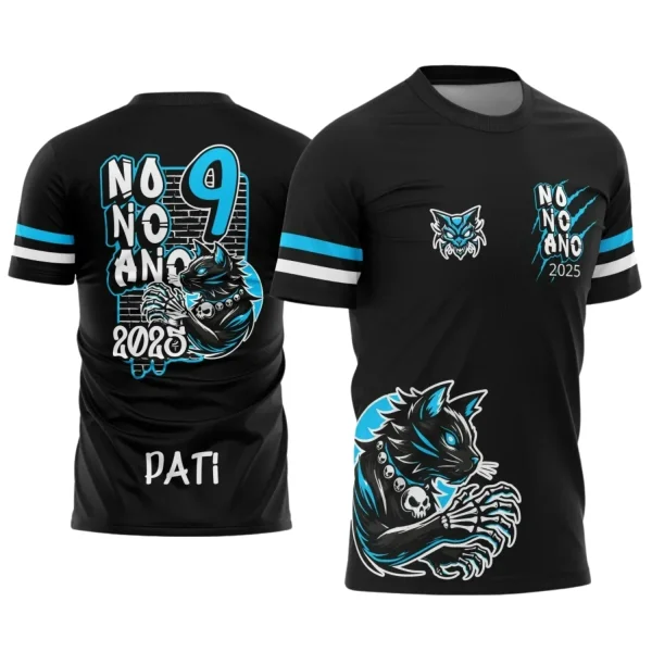 Estampa Para Camiseta Escolar Nono Ano – Arte Vetor - Uniforme Concluintes 2025 – 9º Ano 2025: Estilo Gatinho