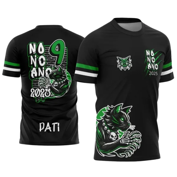 Estampa Para Camiseta Escolar Nono Ano – Arte Vetor - Uniforme Concluintes 2025 – 9º Ano 2025: Estilo Gatinho