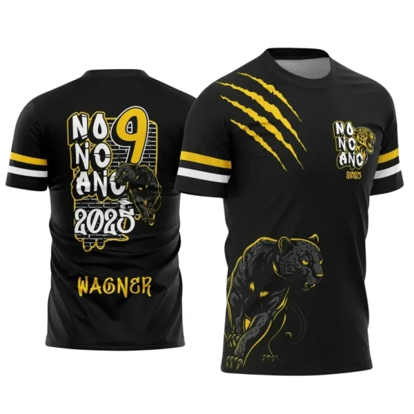 Estampa para Camiseta Escolar – Arte Vetor - Uniforme Concluintes 2025 – Formandos 9º Ano: Estilo Pantera