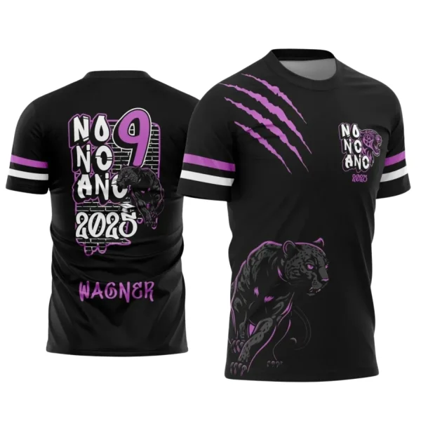 Estampa para Camiseta Escolar – Arte Vetor - Uniforme Concluintes 2025 – Formandos 9º Ano: Estilo Pantera