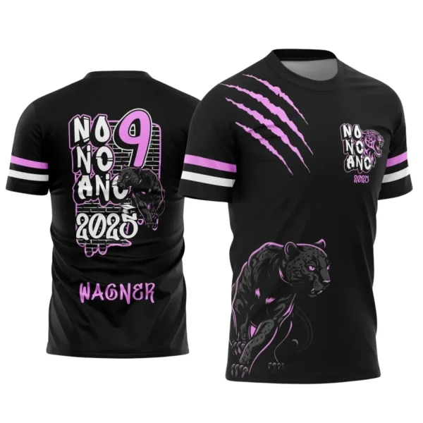 Estampa para Camiseta Escolar – Arte Vetor - Uniforme Concluintes 2025 – Formandos 9º Ano: Estilo Pantera
