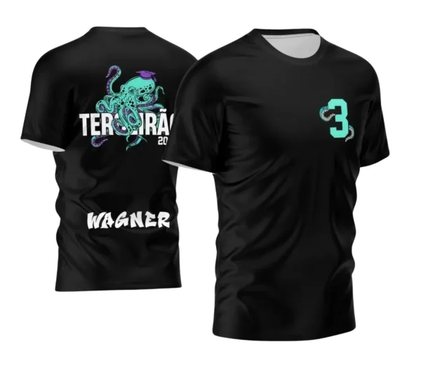 Terceirão Polvo – Estampa Camiseta Escolar Vetor