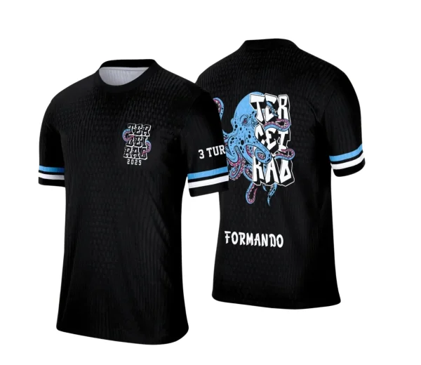 Terceirão Polvo – Estampa Camiseta Escolar Vetor