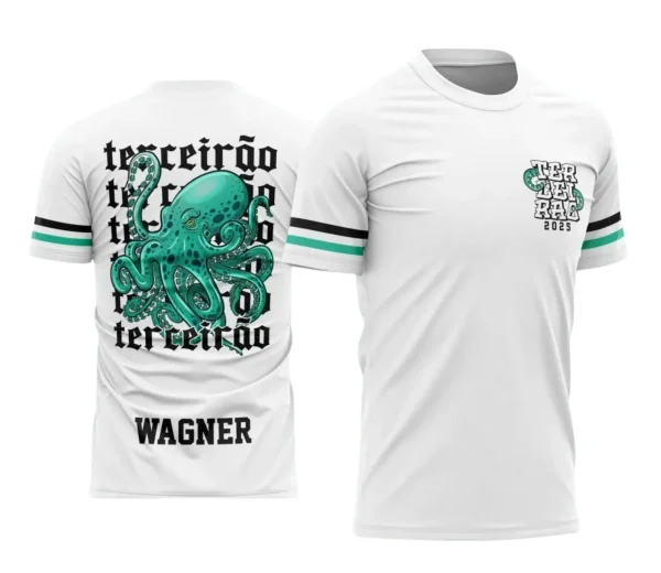 Terceirão Polvo – Estampa Camiseta Escolar Vetor