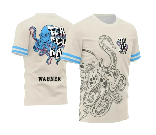 Terceirão Polvo – Estampa Camiseta Escolar Vetor