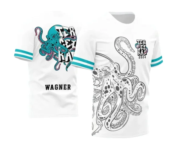 Terceirão Polvo – Estampa Camiseta Escolar Vetor