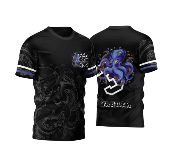 Terceirão Polvo – Estampa Camiseta Escolar Vetor