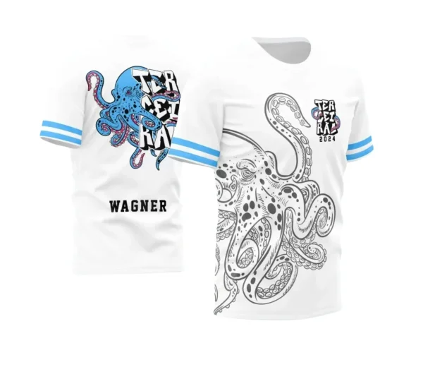 Terceirão Polvo – Estampa Camiseta Escolar Vetor