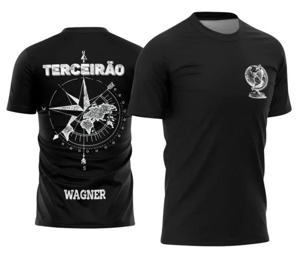 Camiseta Terceirão Rosa dos Ventos – Uniforme Escolar Criativo para Concluintes