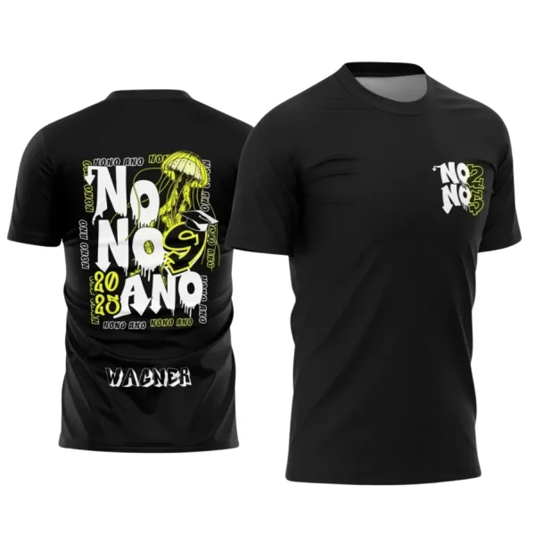 Estampa para Camiseta Escolar – Arte Vetor - Uniforme Concluintes  – Nono Ano : Estilo Água-Viva