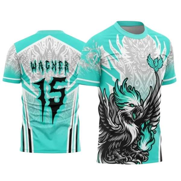 Interclasse 2025: Arte Vetor de Camiseta Escolar com Estilo Fênix