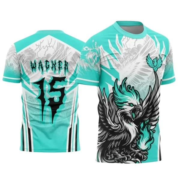 Interclasse 2025: Arte Vetor de Camiseta Escolar com Estilo Fênix