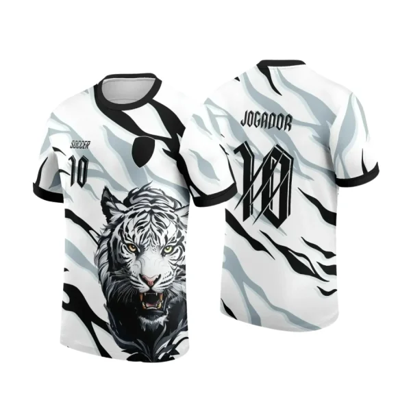 Interclasse 2025: Arte Vetor de Camiseta Escolar com Estilo Tigre