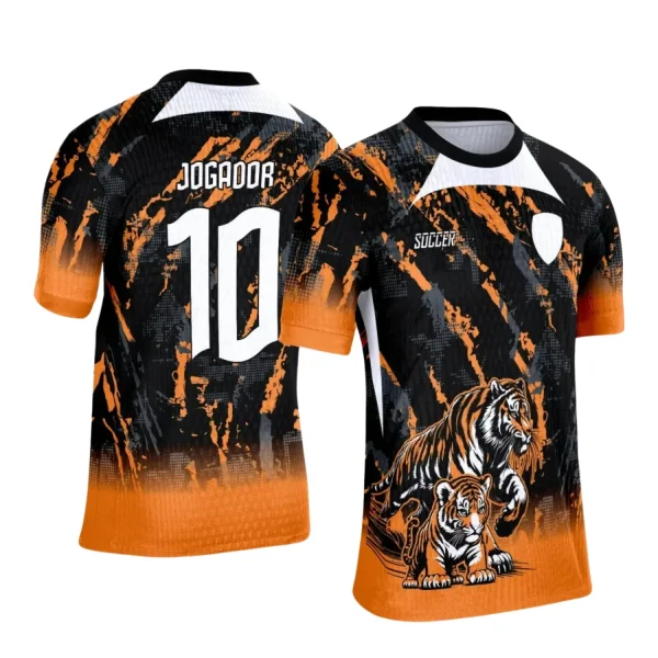 Interclasse 2025: Arte Vetor de Camiseta Escolar com Estilo Tigre