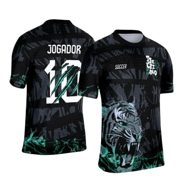 Interclasse 2025: Arte Vetor de Camiseta Escolar com Estilo Tigre