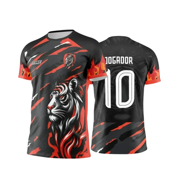 Interclasse 2025: Arte Vetor de Camiseta Escolar com Estilo Tigre