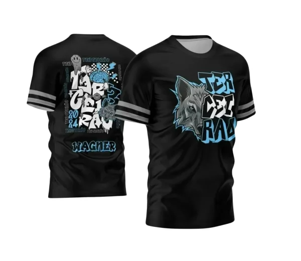 Template Camisa Formandos 2024 Terceirão Lobo Cinza