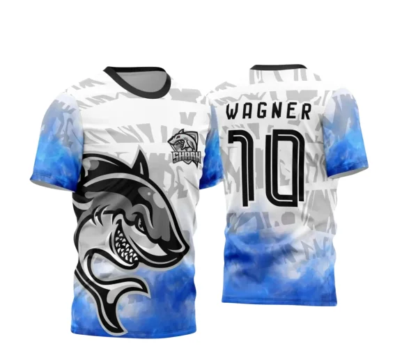 Template Camisa InterClasse 2024 Tubarão Cinza e Preto