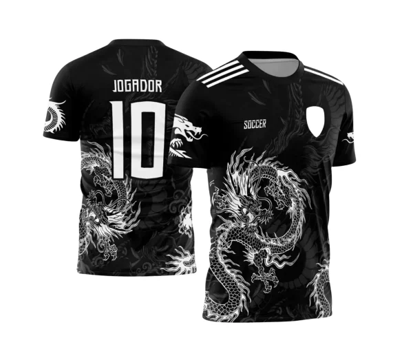 Template Camisa Preta InterClasse 2024 Dragão Branco