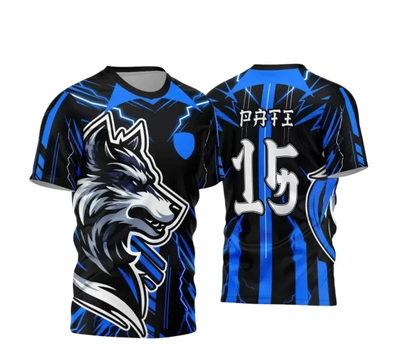Template Camisa Preta - Interclasse 2024 - Jogos Internos 2024 - Lobo Feroz