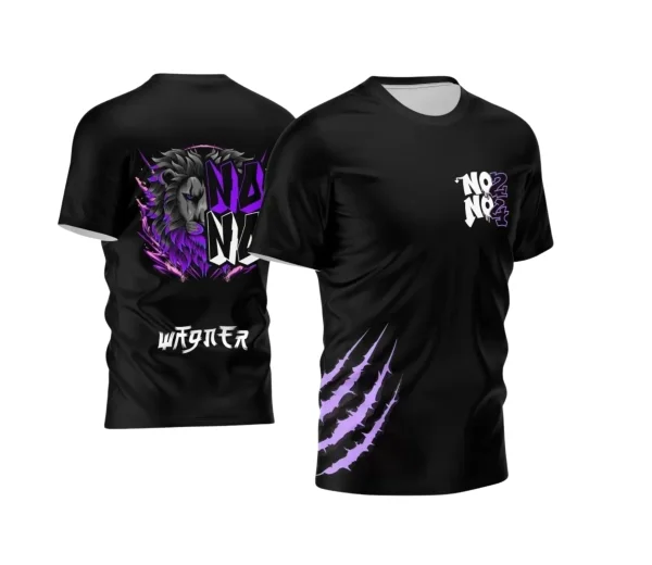 Template Camisa Preta Nono Ano Leão  Garras Roxas 2024