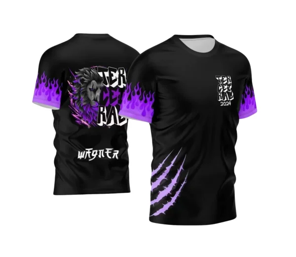 Template Camisa Preta Terceirão Leão Garras Roxas 2024
