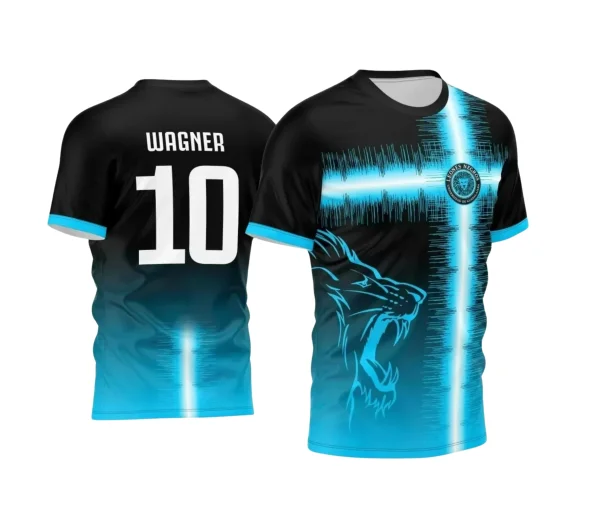 Template Camisa Preta e Azul  Interclasse 2024 - Jogos Internos 2024 - Leão