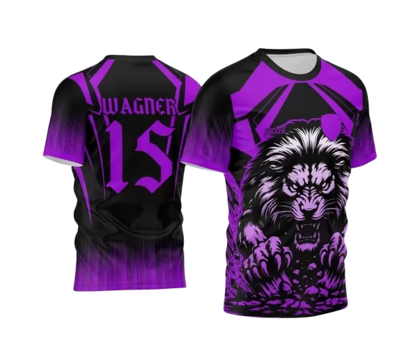 Template Camisa Preta e Roxa Interclasse 2024 - Jogos Internos 2024 - Leão