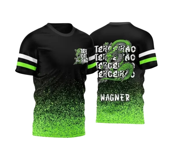 Template Camisa Preta e Verde - Terceirão 2024 - Dragão