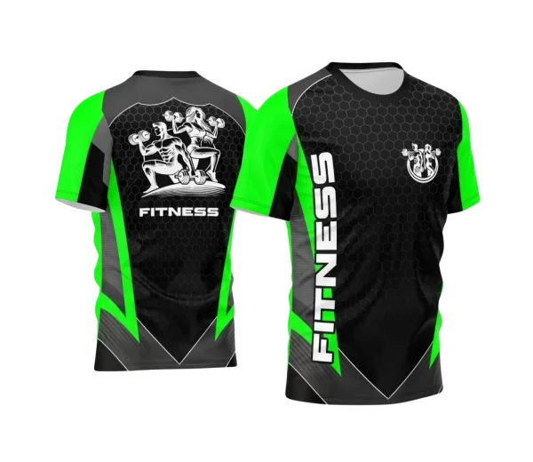 Template Estampa Camisa Preta - Profissão - Personal Trainer Academia Fitness 2024