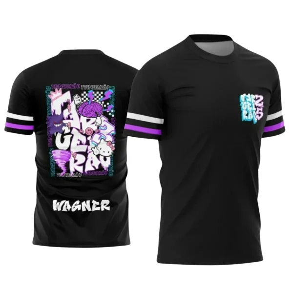 Terceirão Gengar e Hello Kitty Camiseta Escolar 2025