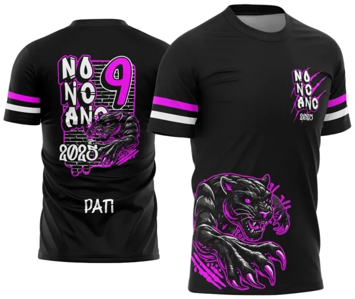 Uniforme Escolar 2025 com Estampa Pantera do 9º Ano