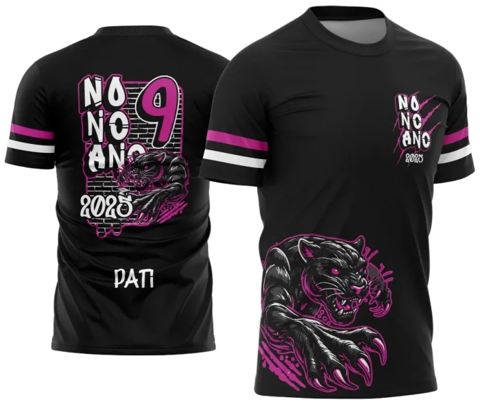 Uniforme Escolar 2025 com Estampa Pantera do 9º Ano