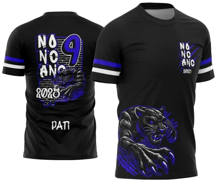 Uniforme Escolar 2025 com Estampa Pantera do 9º Ano