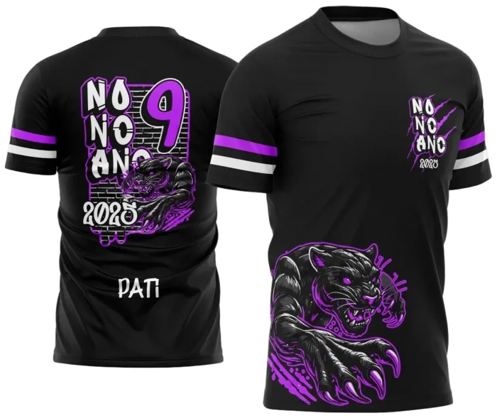 Uniforme Escolar 2025 com Estampa Pantera do 9º Ano