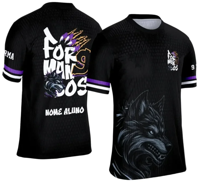 Uniforme Escolar 9º Ano 2025 com Estampa Lobo