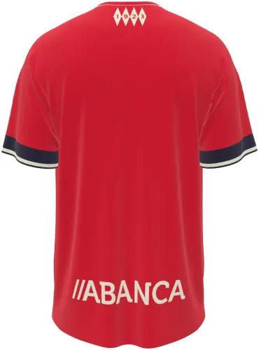 Camisa terceiro uniforme do Celta de Vigo 2026 - 2027 vermelha com losangos, frente e costas
