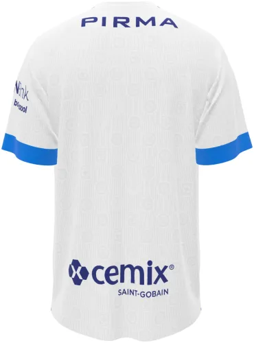 Camisa visitante do Cruz Azul 2026 - 2027 branca com escudos tom sobre tom, frente e costas