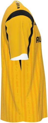 Camisa titular do Dynamo Dresden 2026 - 2027 amarela com ombro preto, frente e costas