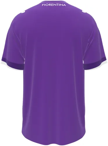 Camisa titular da Fiorentina 2026 - 2027 roxa com ornamento florentino tom sobre tom, frente e costas