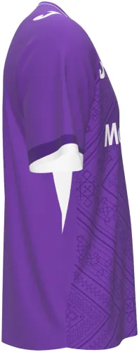 Camisa titular da Fiorentina 2026 - 2027 roxa com ornamento florentino tom sobre tom, frente e costas