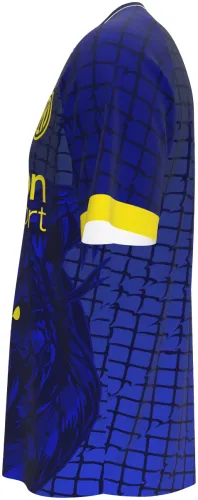 Camisa conceito do Inter de Milão 2026 azul-marinho com uma caveira no peito, frente e costas