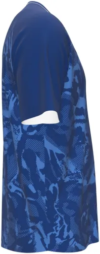 Camisa de pré-jogo do Paraguai 2026 azul-marinho com pintas de onça, frente e costas