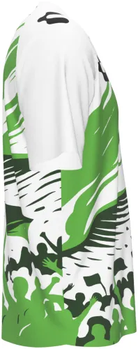 Camisa de treino do Santos Laguna 2026 - 2027 branca com torcida desenhada na barra, frente e costas