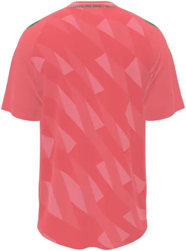 Camisa terceiro uniforme do Werder Bremen 2026 - 2027 rosa-salmão com losangos, frente e costas